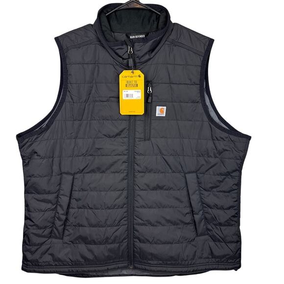 Carhartt Women's Rain Defender Puffer Vest Black Size XXL (20) NWT Relaxed Fit - Picture 2 of 10